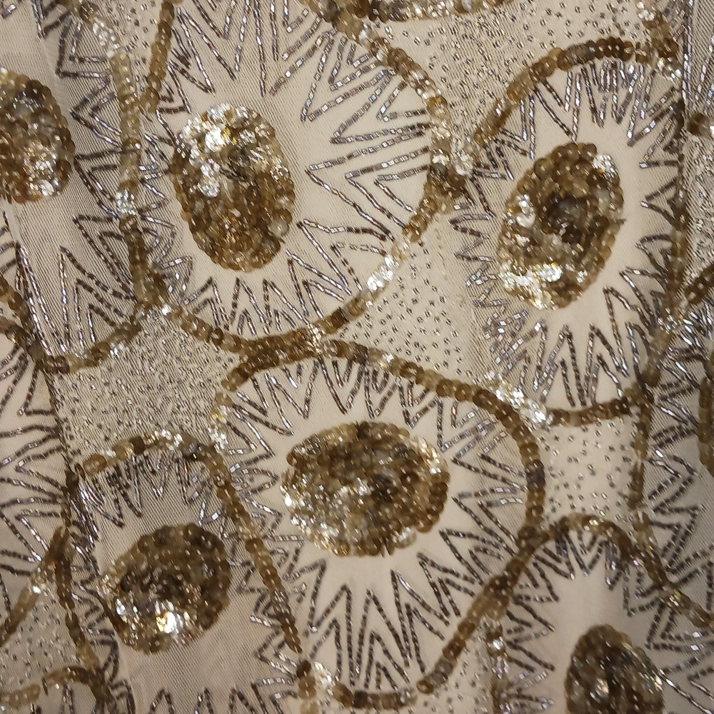 LAUREN RALPH LAUREN PURPLE LABEL NOMITA SEQUIN/BEADS Embellished Midi Cocktail - Picture 8 of 16